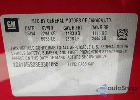 2014 Cadillac Xts Luxury from USA, damaged, VIN 2G61M5S33E9301665